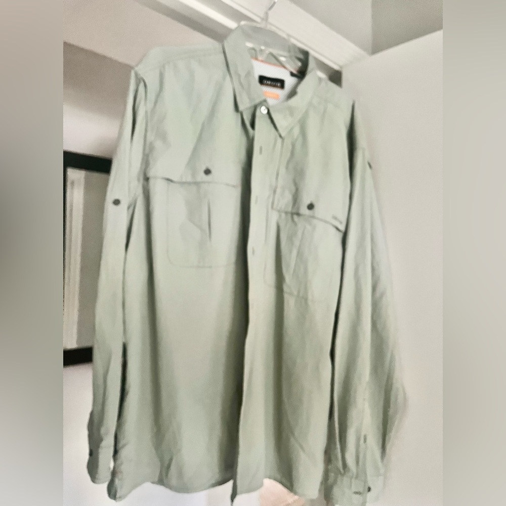 Brand new Orvis light green fishing or outdoors button down
